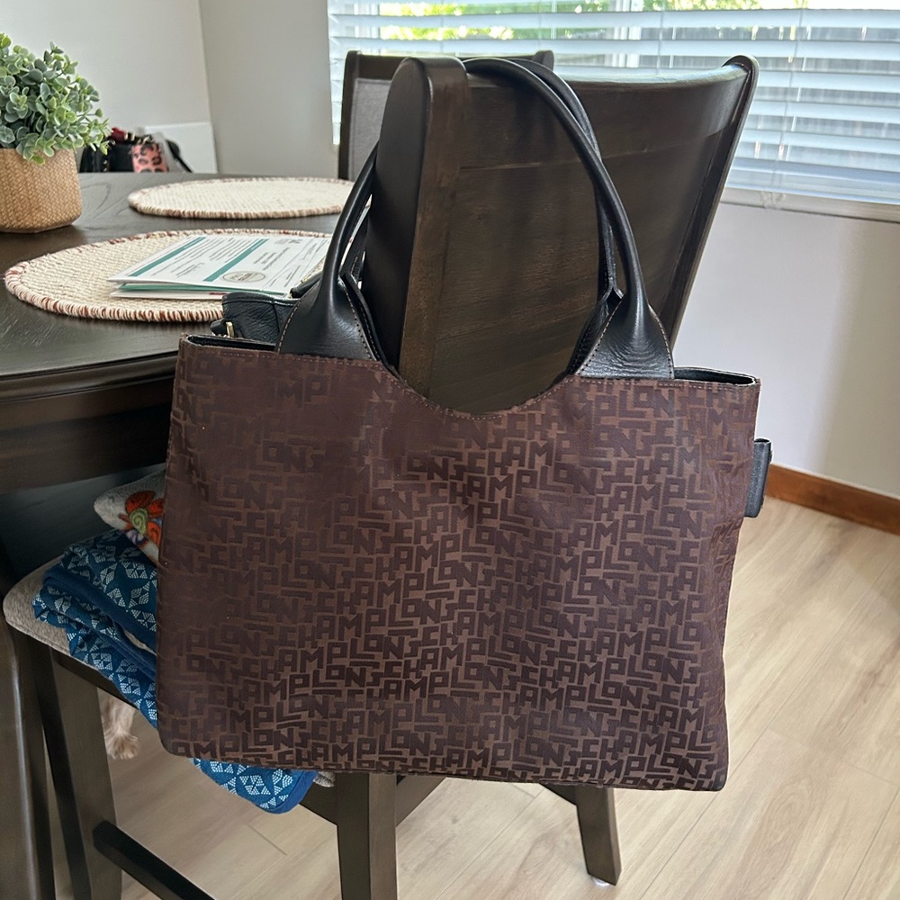 Longchamp Brown Monogram Tote